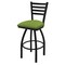 Holland Bar Stool Co 36" Swivel Bar Stool, Black Wrinkle, Canter Kiwi Green Seat 41036BW009 - alternate 1
